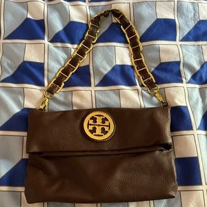 Brown Tory Burch small purse